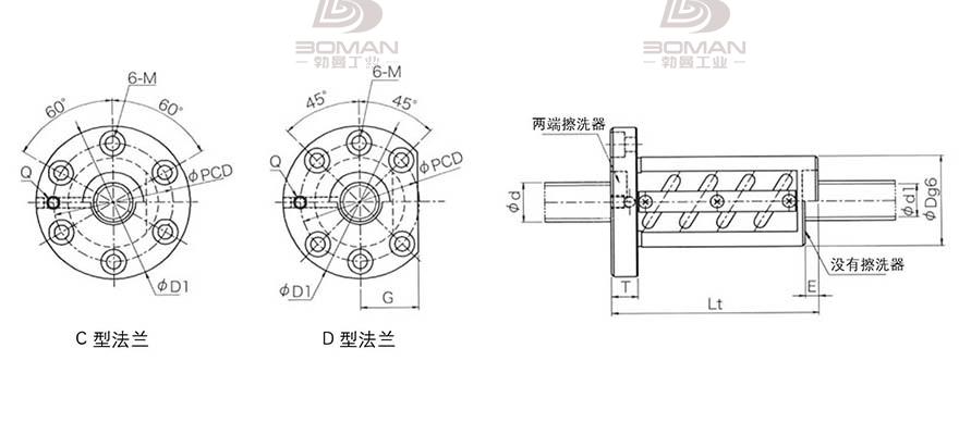 KURODA GR3210AT-CALR 黑田精工丝杆底座安装图